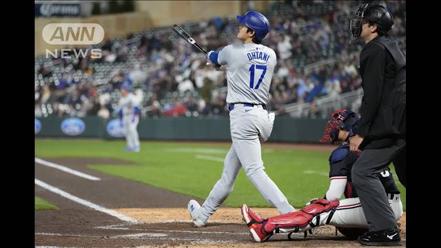 大谷“3号”ホームラン3試合ぶり　第4打席で左中間スタンドに