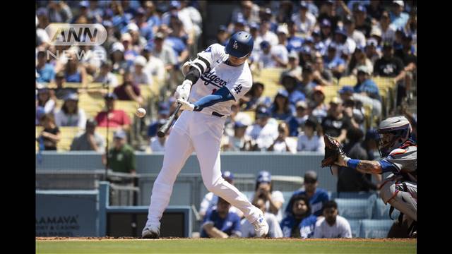 【速報】大谷翔平選手がメジャー通算日本人最多の176号本塁打　松井秀喜さん抜く