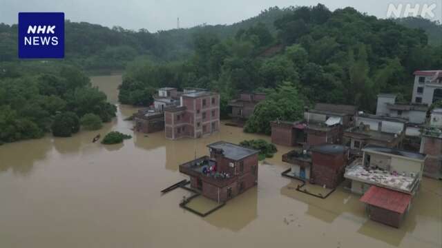 中国南部 大雨で洪水や土砂崩れ 4人死亡10人不明 中国メディア