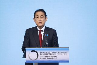 岸田首相、ＡＩルールで国際枠組み＝ＯＥＣＤ演説、東南アジア連携訴え