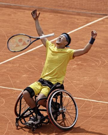 全仏テニス車いす、小田が２連覇　男子単決勝でストレート勝ち