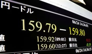 円下落、160円に再び迫る　2カ月ぶり、介入前水準に