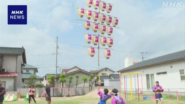 園児たちが 米子がいな祭の呼び物「万灯」を体験 鳥取