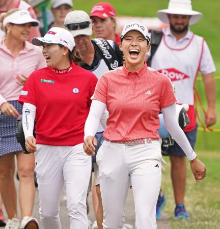 西郷組９位、渋野ホールインワン　米女子ゴルフ、ダウ選手権第２Ｒ