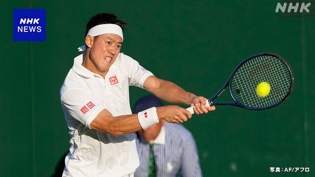 テニス 錦織圭 ウィンブルドン1回戦 日没のためサスペンデット