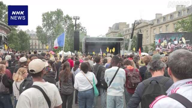 フランス下院選挙 決選投票前に極右政党の勝利阻止訴える集会