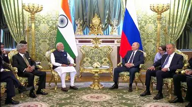 インド・モディ首相がロシアでプーチン大統領と会談「ミサイルや銃で平和確保できない」ウクライナ問題の外交的解決呼びかけ