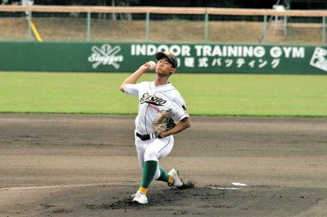 投打に活躍、声出しチームもり立てた　倉敷翠松唯一の3年・小野投手