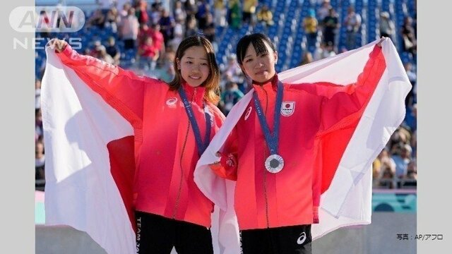 【速報】スケートボード女子ストリート　吉沢恋が金メダル　赤間凛音が銀メダル