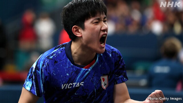 卓球 男子シングルス 張本智和 初戦わずか22分の圧勝 パリ五輪