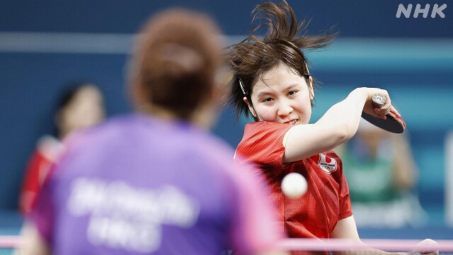 卓球 平野美宇 女子シングルス 3回戦進出 パリオリンピック