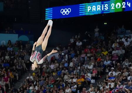 女子の森６位　トランポリン・２日