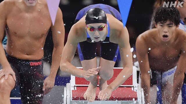 競泳 混合400mリレー 日本 全体8位で決勝進出 パリ五輪