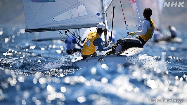 セーリング 混合470級 岡田・吉岡ペア 総合3位に後退 パリ五輪