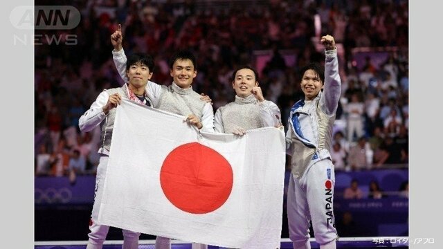 【速報】フェンシング男子フルーレ団体で日本が史上初の金メダル【パリオリンピック2024】