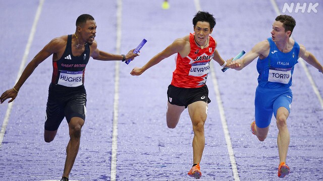 陸上男子400メートルリレー 日本は5位 パリオリンピック