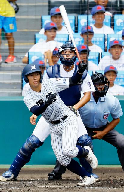 明徳義塾の1年生捕手・里山「来年は甲子園で勝てるバッテリーに」