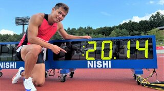 男子200m、水久保漱至が20秒14で優勝 ！ 東京世界陸上の参加標準記録突破【富士北麓ワールドトライアル】