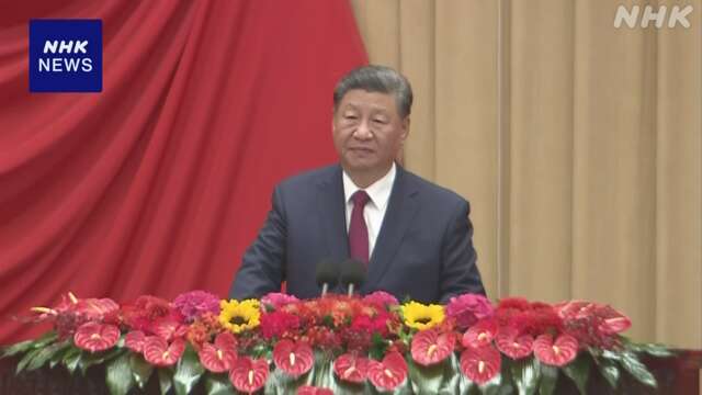 中国 習主席 建国75年行事で演説 台湾の頼清徳政権をけん制