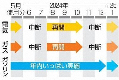 電気ガス支援、今冬も実施へ調整　来年1月再開が有力