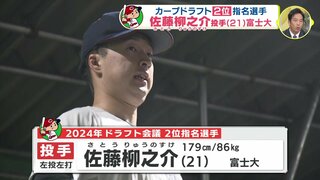 広島カープ　ドラフト２位　佐藤柳之介投手（富士大学）