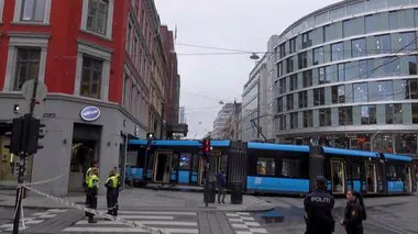 ノルウェー首都オスロで路面電車が脱線して店舗に突っ込み4人軽傷