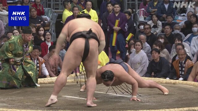 大相撲九州場所 7日目 大関 豊昇龍 阿炎に敗れ連勝止まる