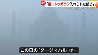 「まるでコロナ禍のロックダウン」インド大気汚染が深刻化…視界が真っ白でタージマハルも霞む　排ガス、農地の野焼き、気温低下が原因に