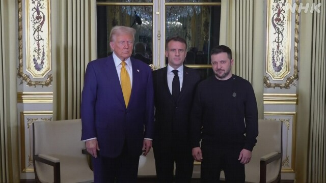 トランプ次期大統領がゼレンスキー大統領 仏大統領と会談