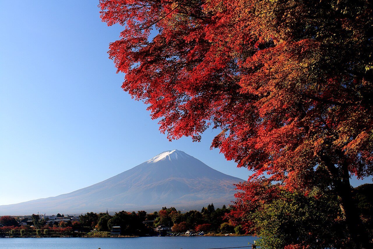 富士山に今シーズン初めての冠雪が観測される、山麓では紅葉と雪化粧 - 画像2