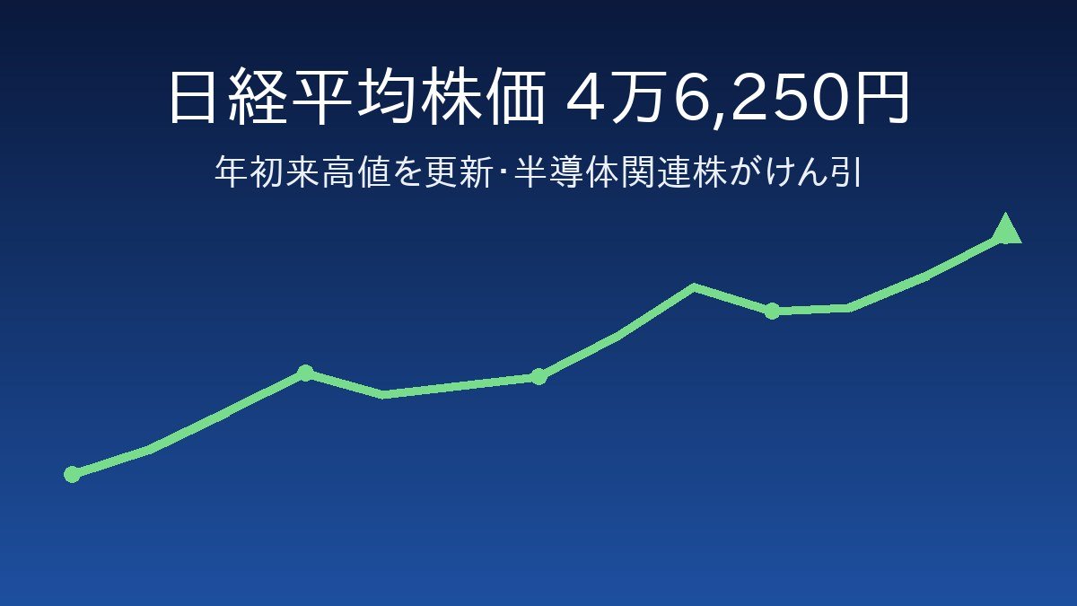 日経平均株価、年初来高値を更新 半導体関連株がけん引 - 画像4
